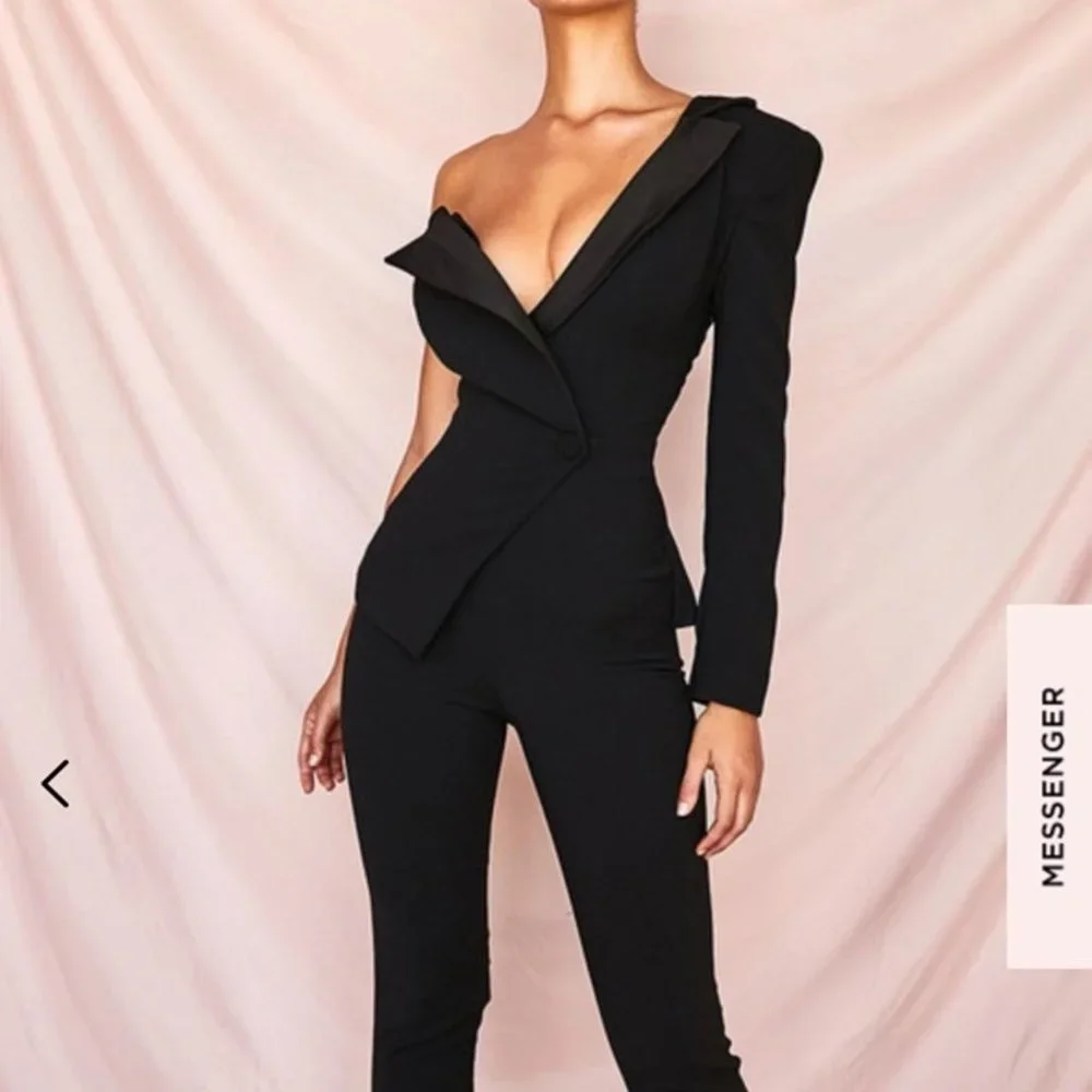 House of CB Rosaria Tuxedo jumpsuit - Picture 1 of 7